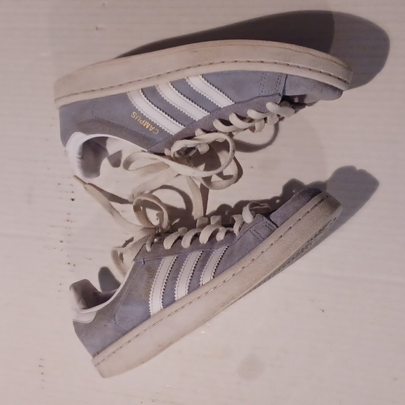 4/$30 Blue Adidas Flat Bottom Sneakers - Size US 3.5 (Youth) - Picture 4 of 9
